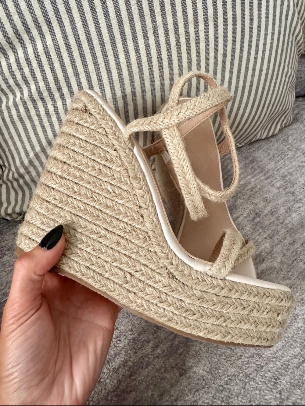 Womens Tan Wedge Beachy Heels - Picture 3 of 4